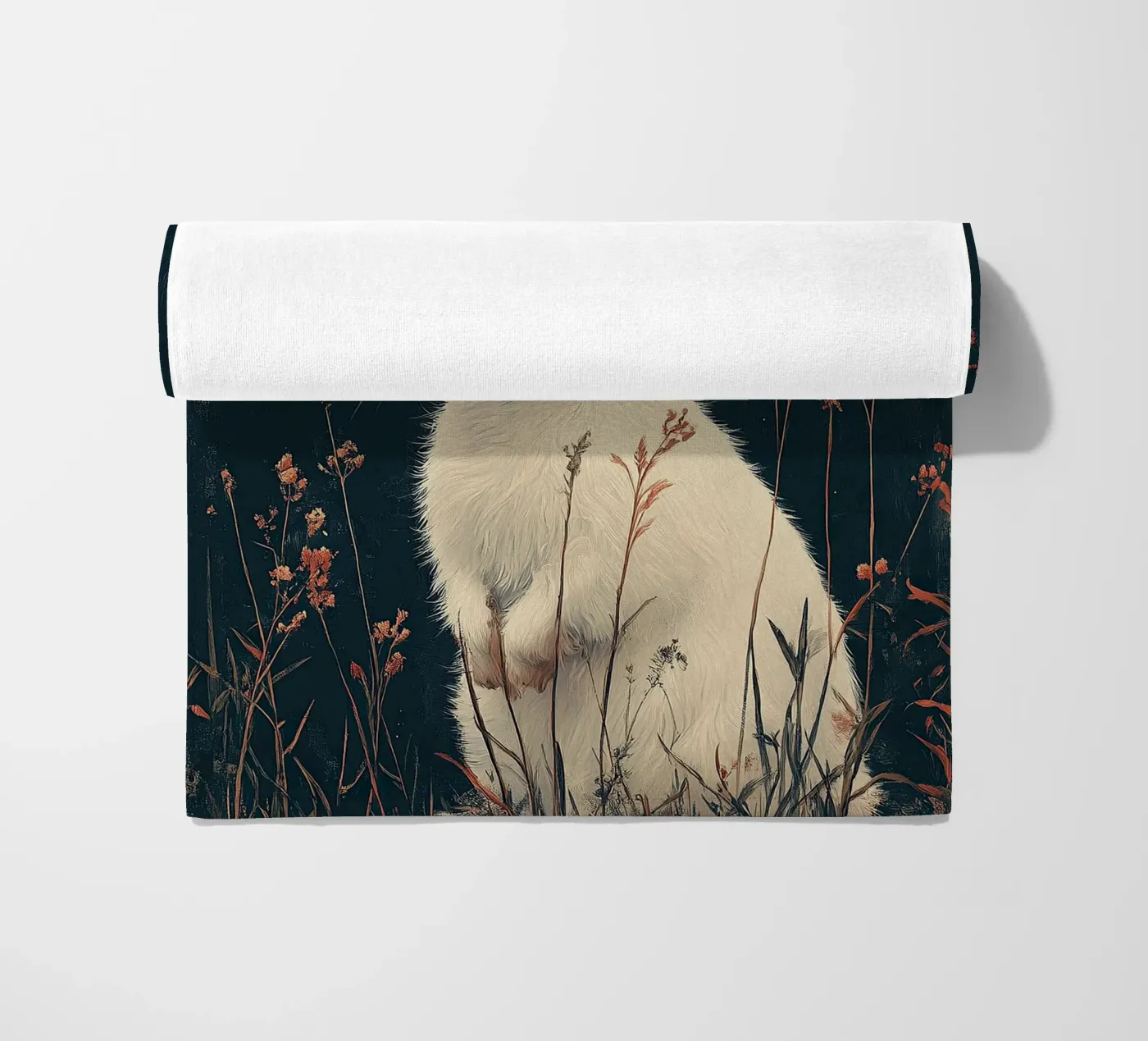 Rabbit Strandtuch von Nikis Art Studio