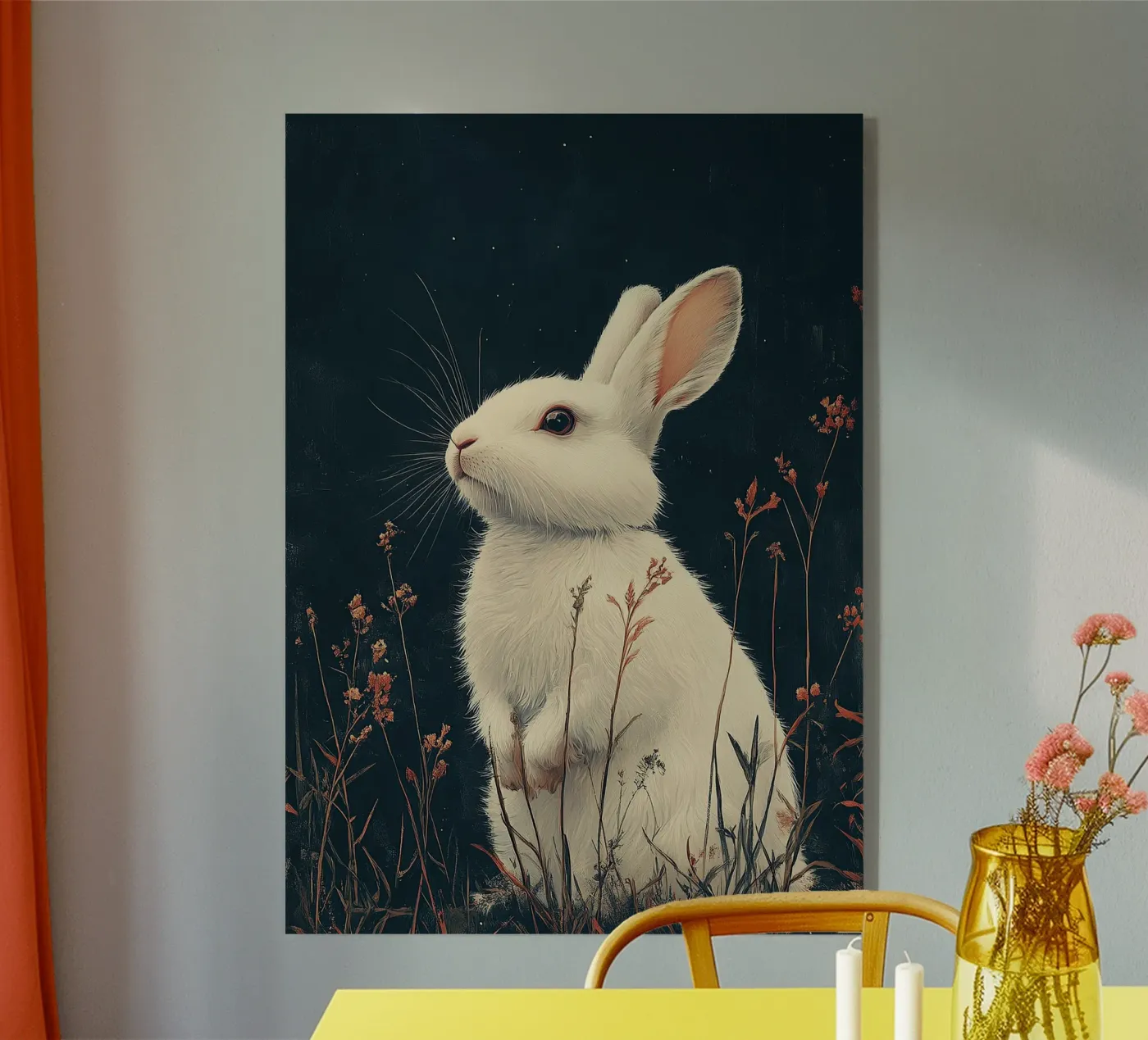 Kaninchen Acryl-Glas von Nikis Art Studio