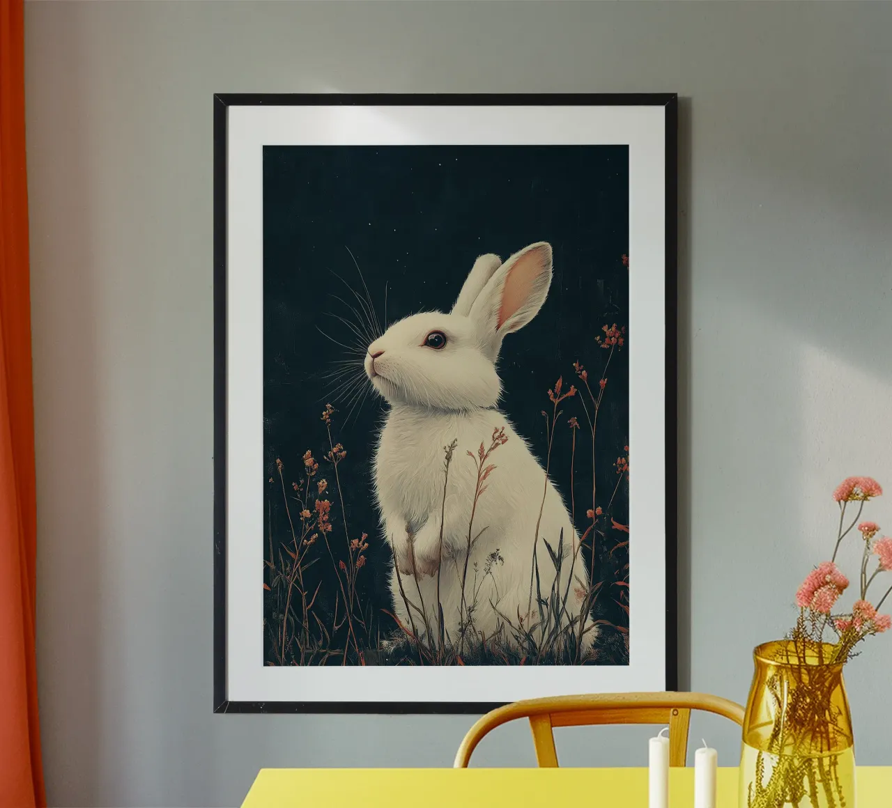Rabbit poster by Nikis Art Studio