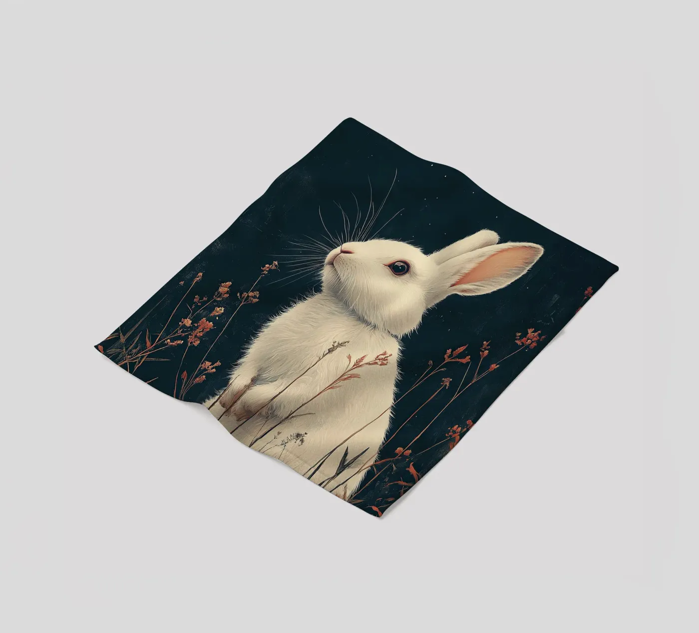 Rabbit Fleecedecke von Nikis Art Studio