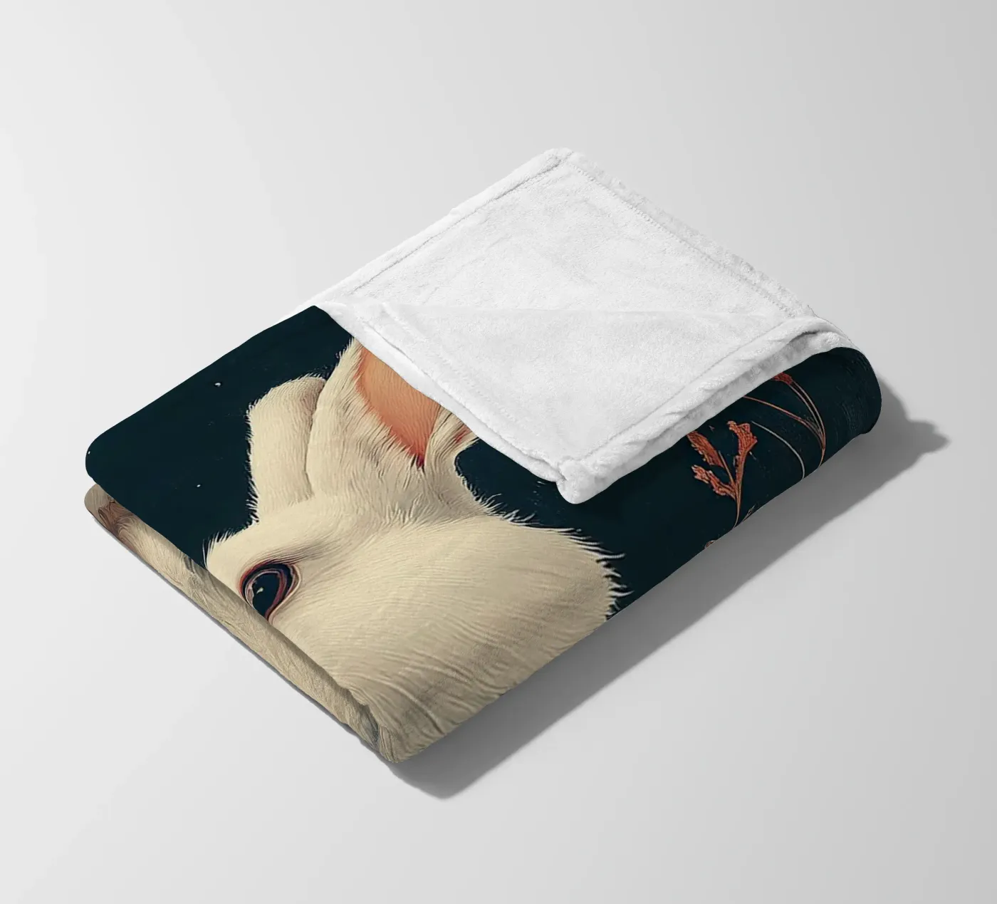 Rabbit Fleecedecke von Nikis Art Studio