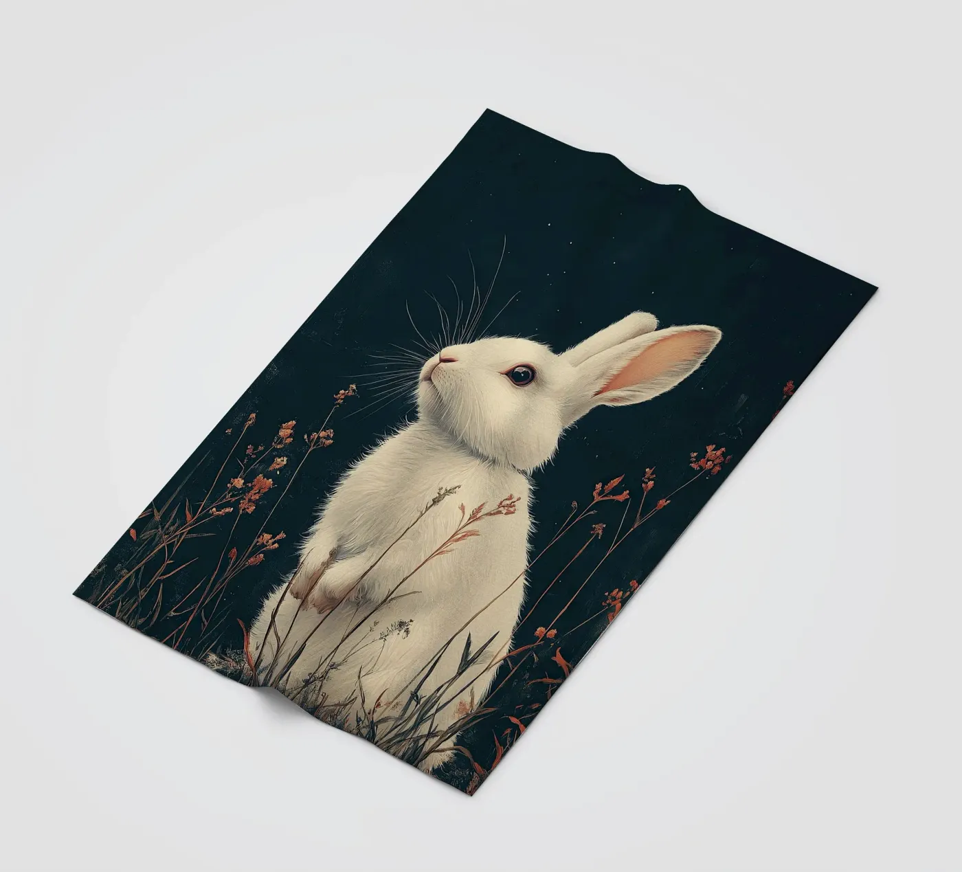 Rabbit Fleecedecke von Nikis Art Studio