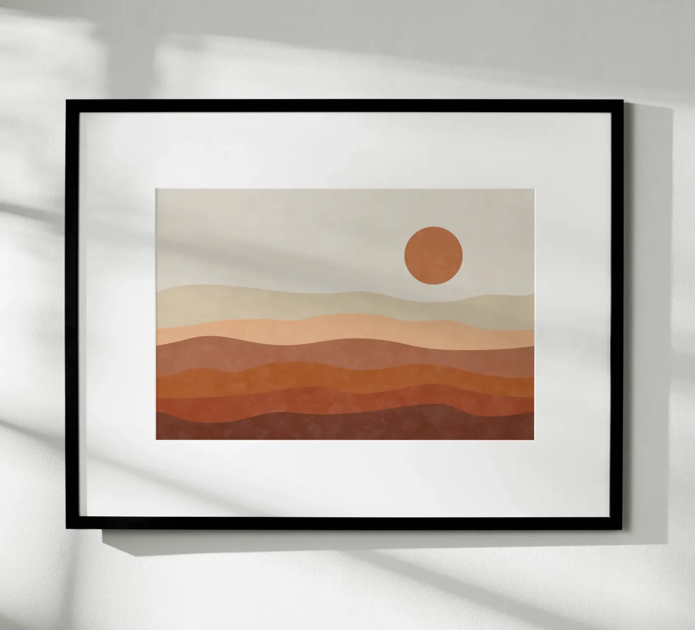 Mountain Waves Sunset poster da Natural Landscapes by Palmartprints