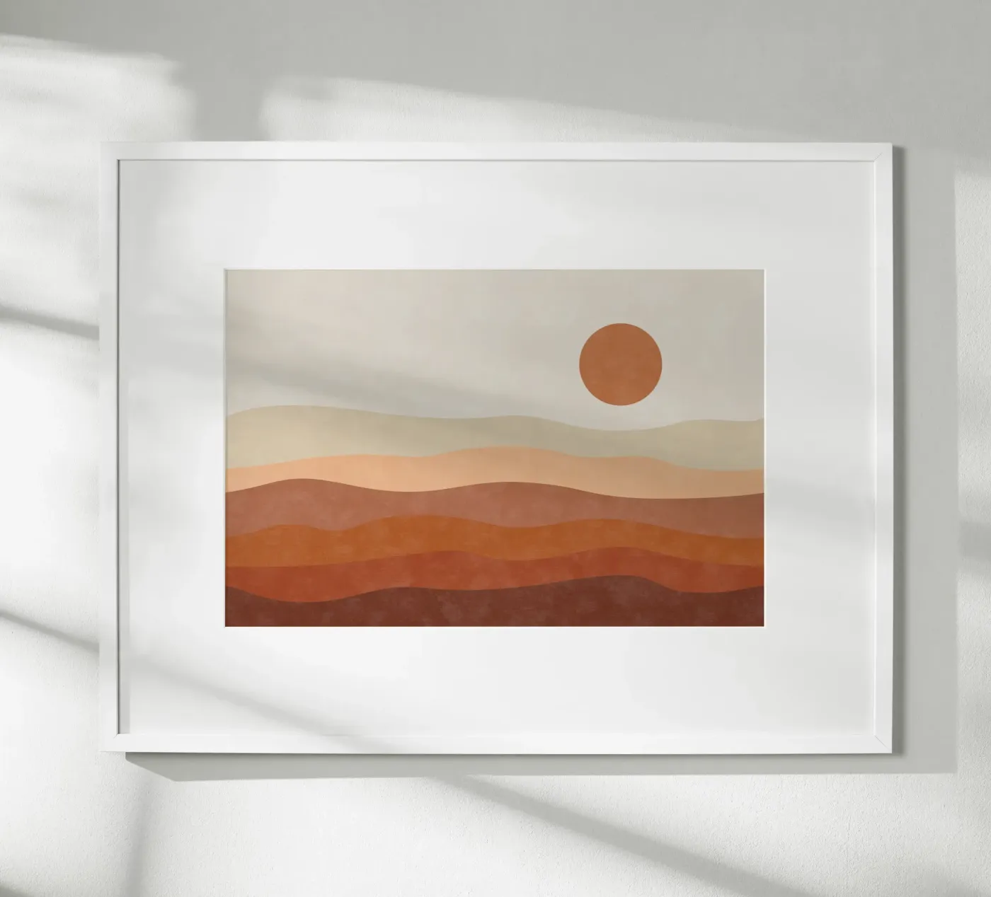 Mountain Waves Sunset poster da Natural Landscapes by Palmartprints