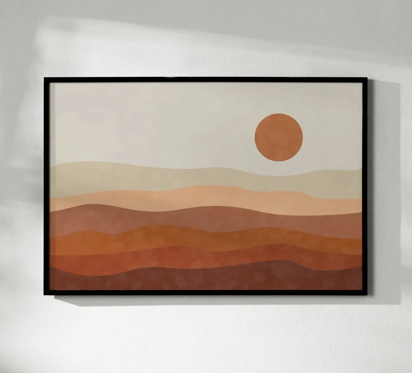 Mountain Waves Sunset poster da Natural Landscapes by Palmartprints