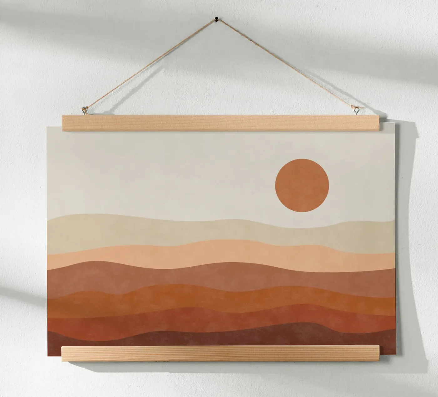 Mountain Waves Sunset poster da Natural Landscapes by Palmartprints
