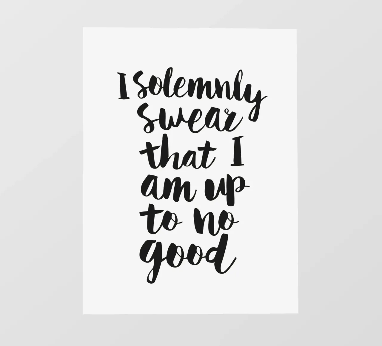 Giuro solennemente che non sto combinando nulla di buono pellicola backlit da THE MOTIVATED TYPE