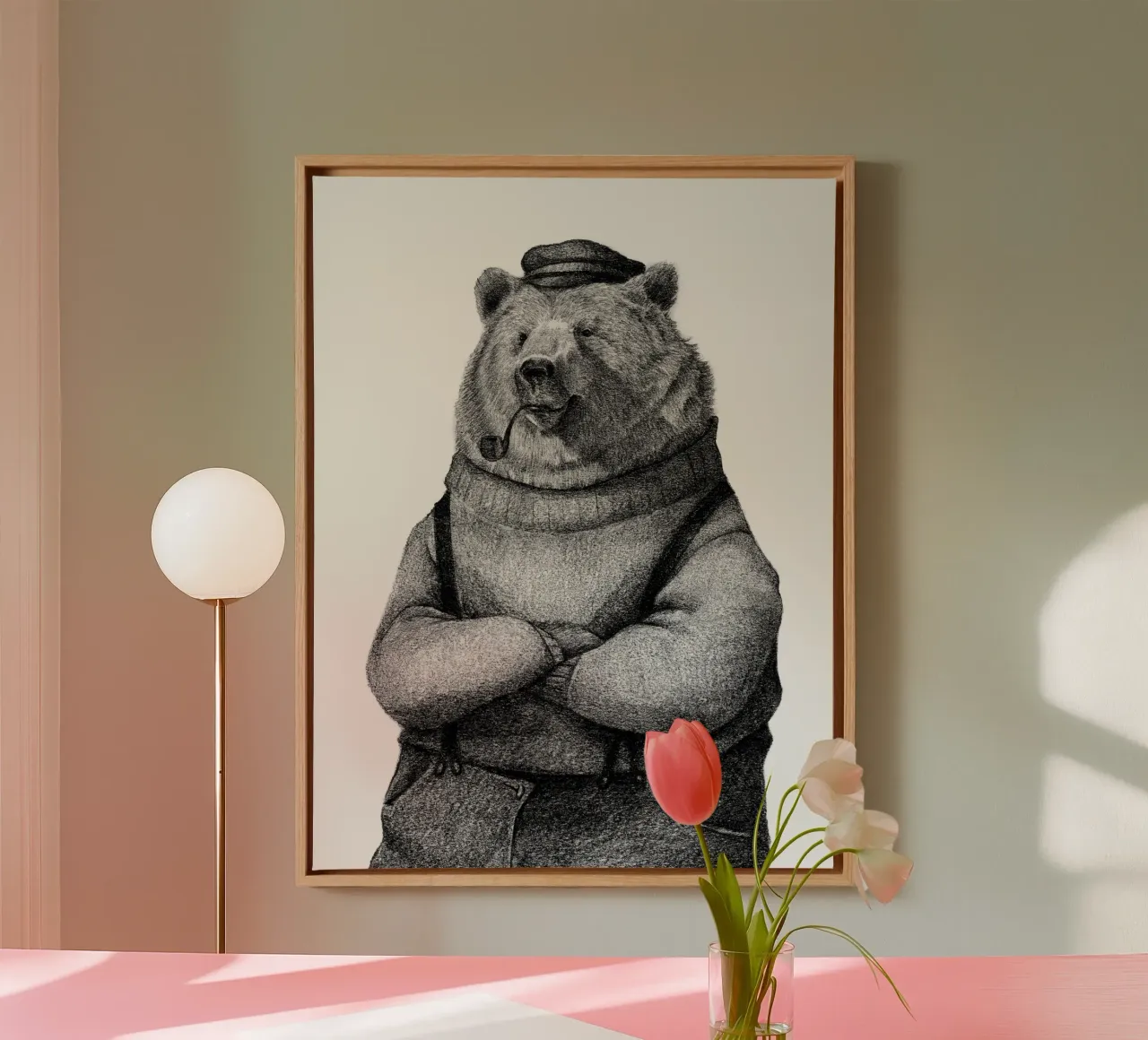 Zeeman eenzaamheid canvas met Baklijst van mikekoubou
