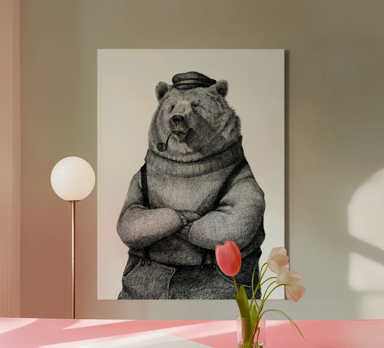 Zeeman eenzaamheid canvas met Baklijst van mikekoubou