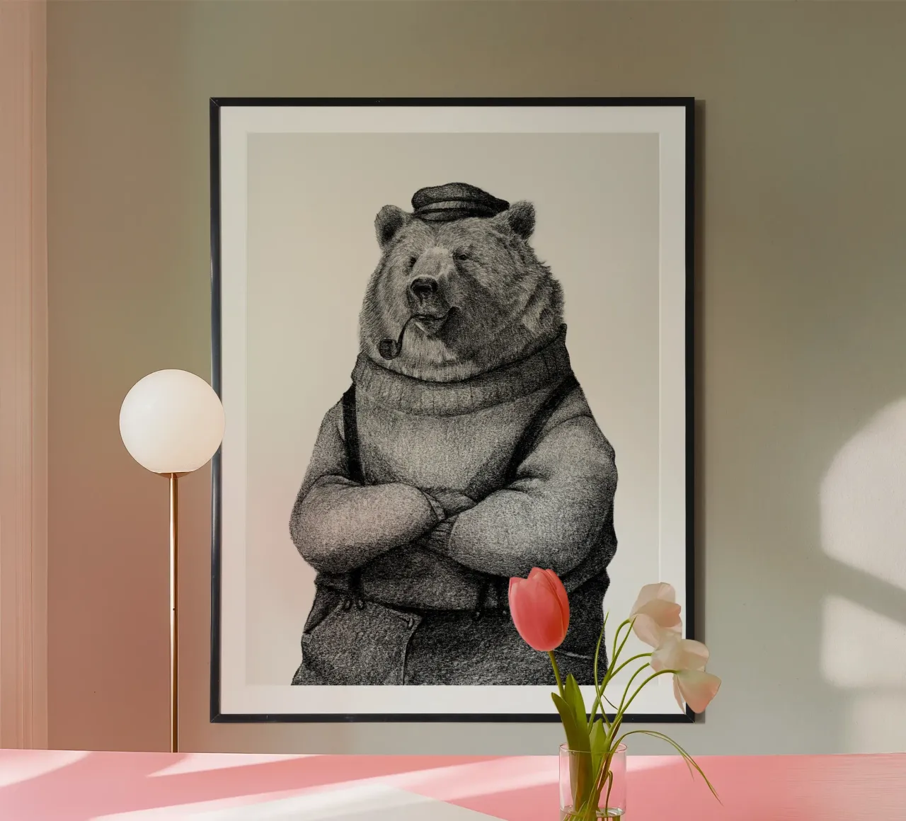 Solitudine del marinaio poster con telaio in plastica da mikekoubou