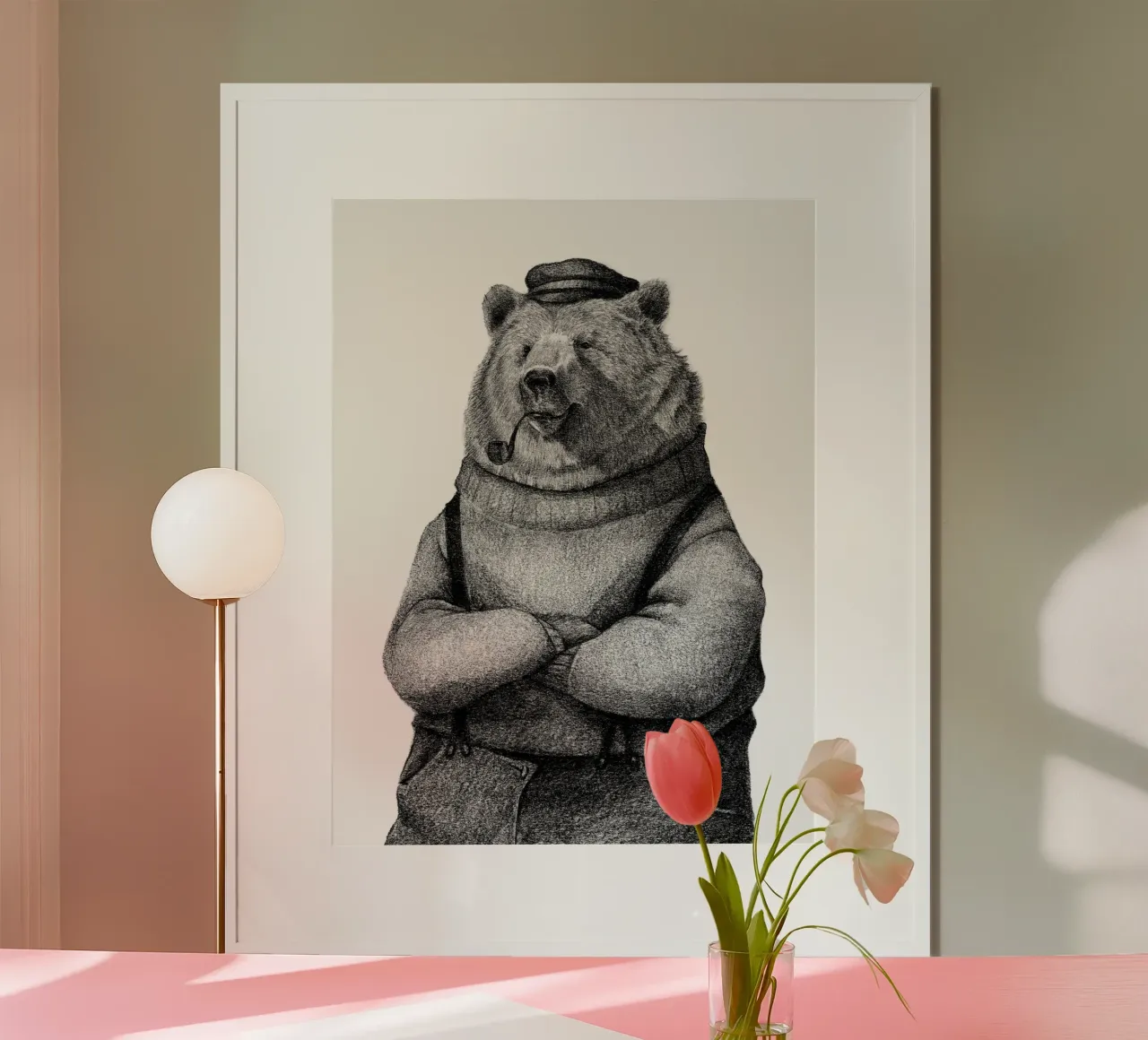 Solitudine del marinaio poster con telaio in plastica da mikekoubou
