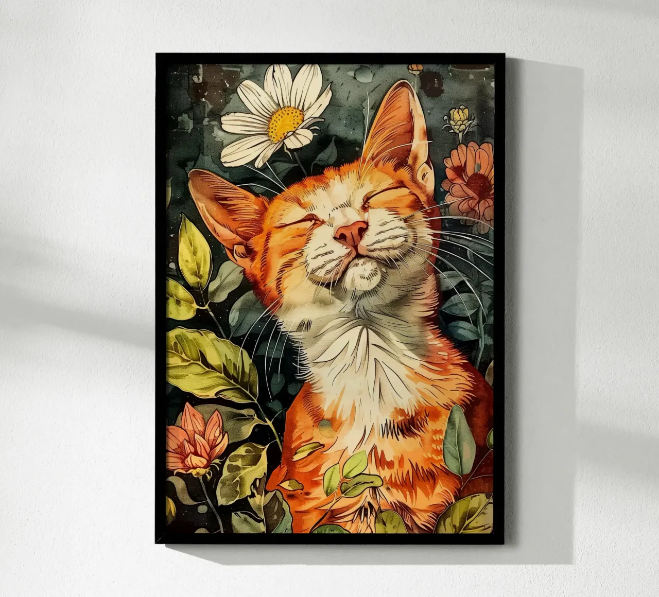 Ingwer Katze Tier Kunst Hahnemühle von Justyna Jaszke JBJart