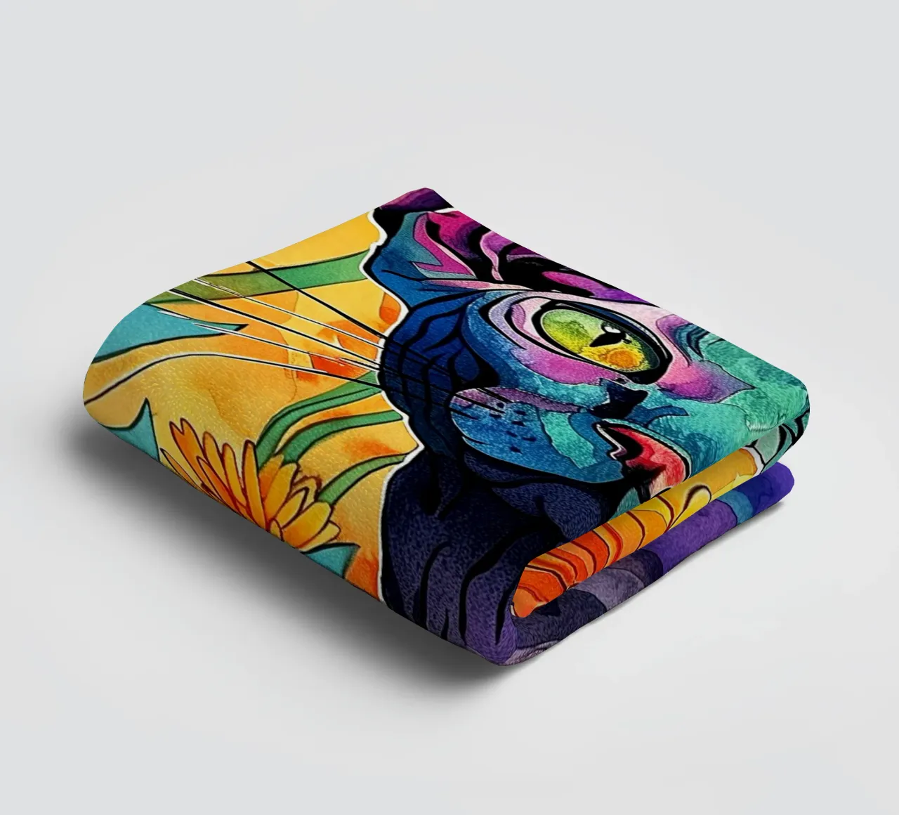Colori del gatto Sphynx art asciugamano da bagno da Justyna Jaszke JBJart