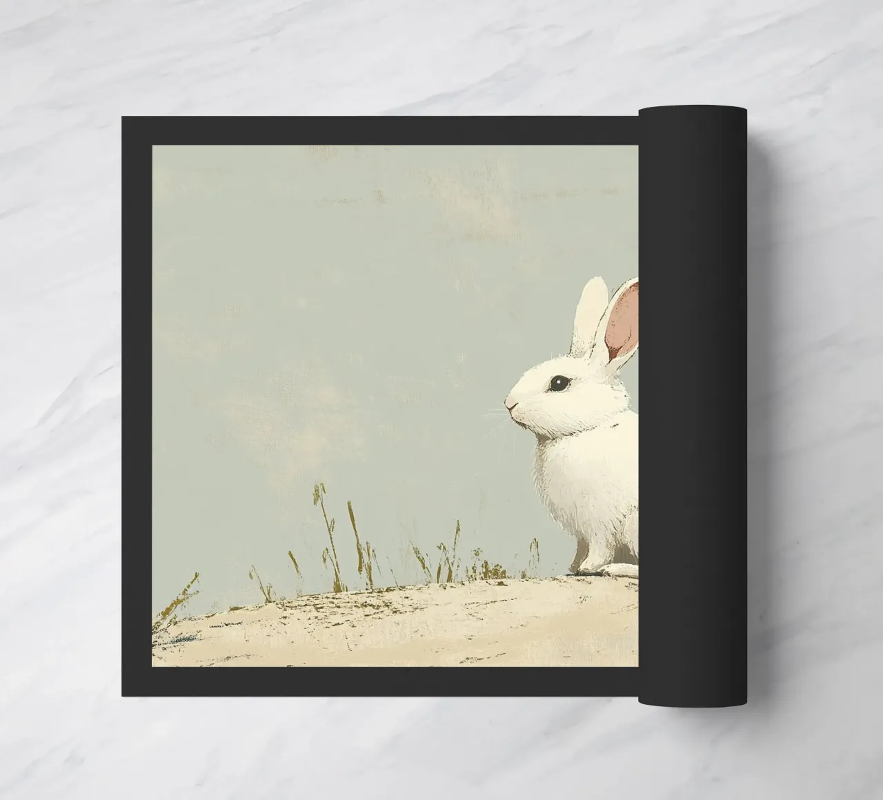 Rabbit doormat by Nikis Art Studio