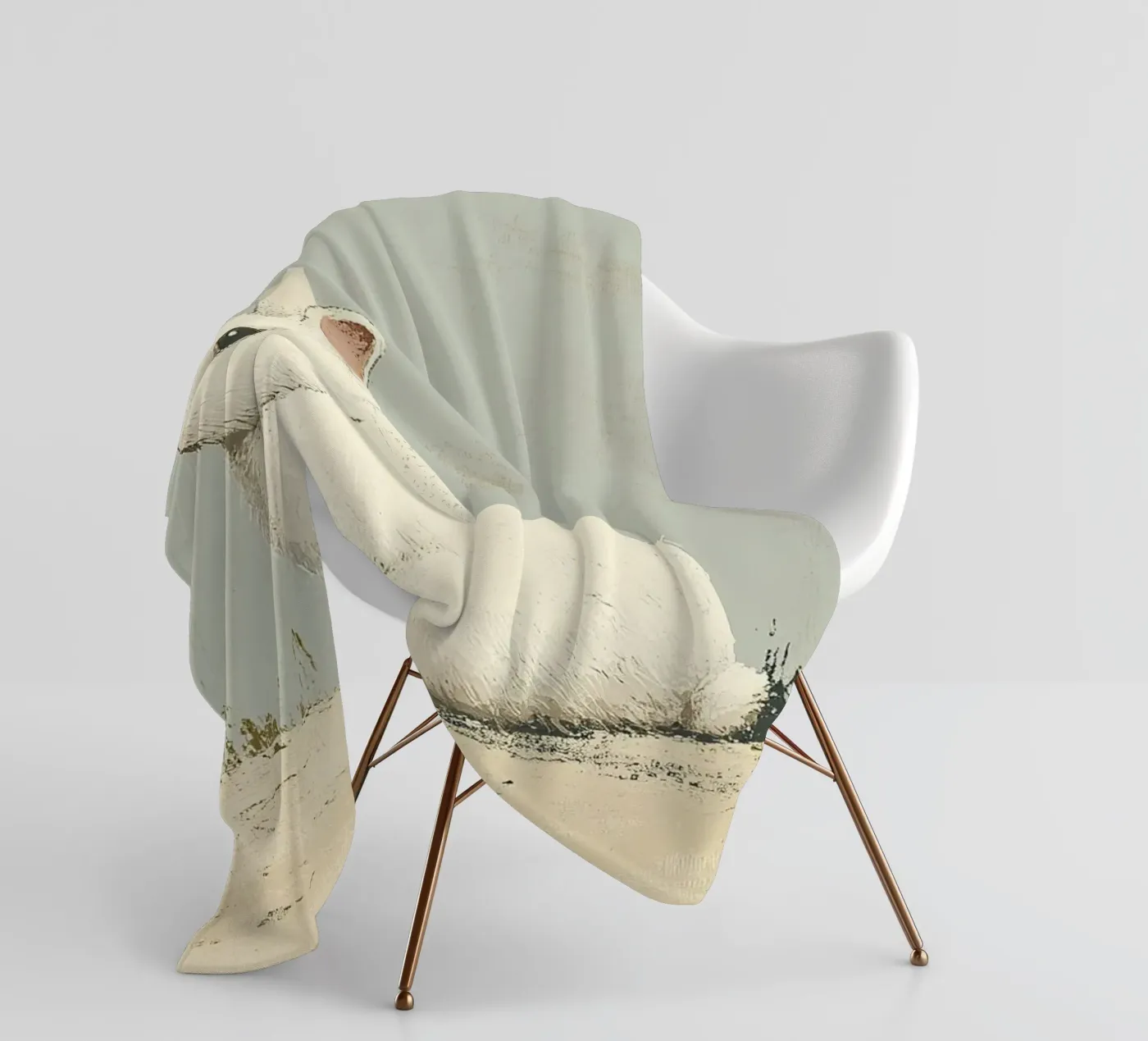 Rabbit Fleecedecke von Nikis Art Studio