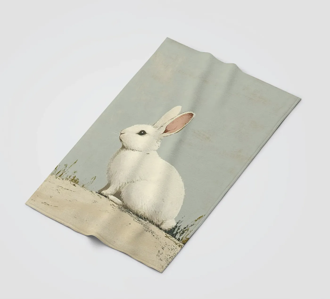 Rabbit Fleecedecke von Nikis Art Studio