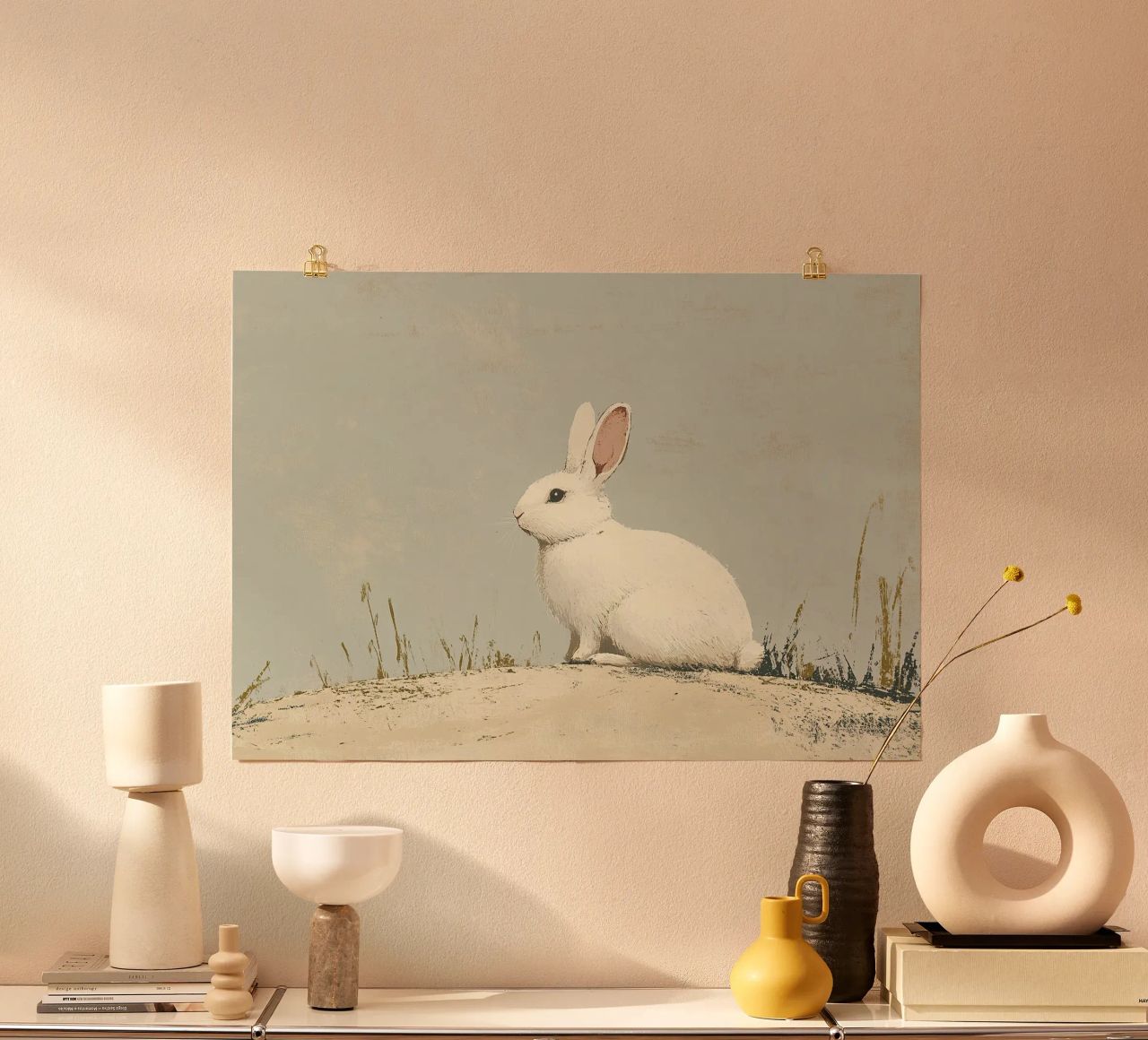 Rabbit poster by Nikis Art Studio