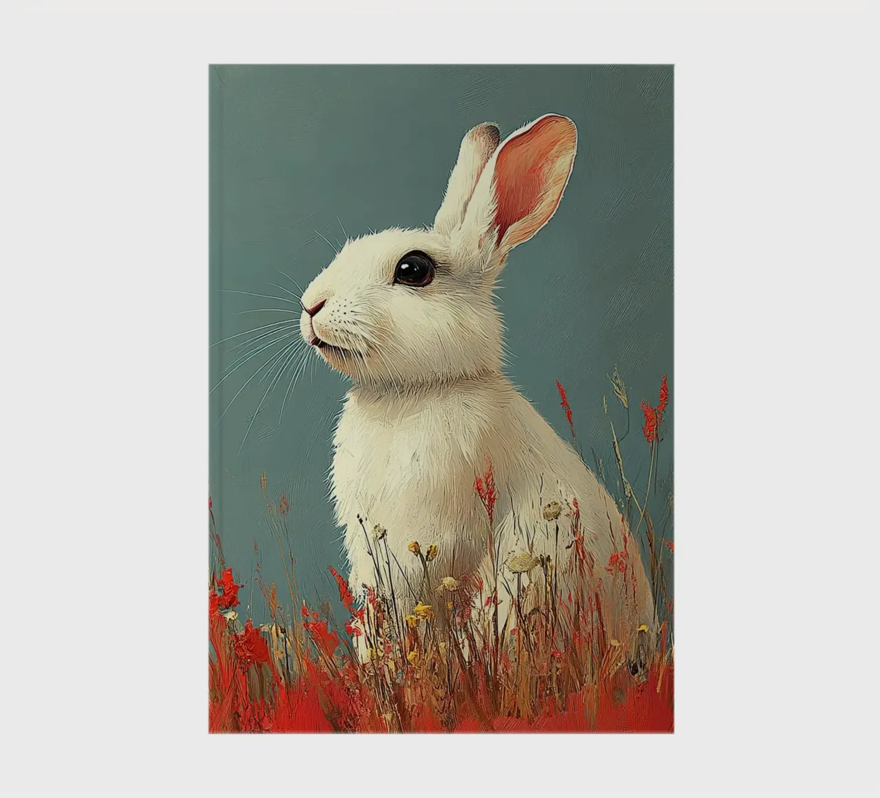 A rabbit in its paradise notebook by Nikis Art Studio