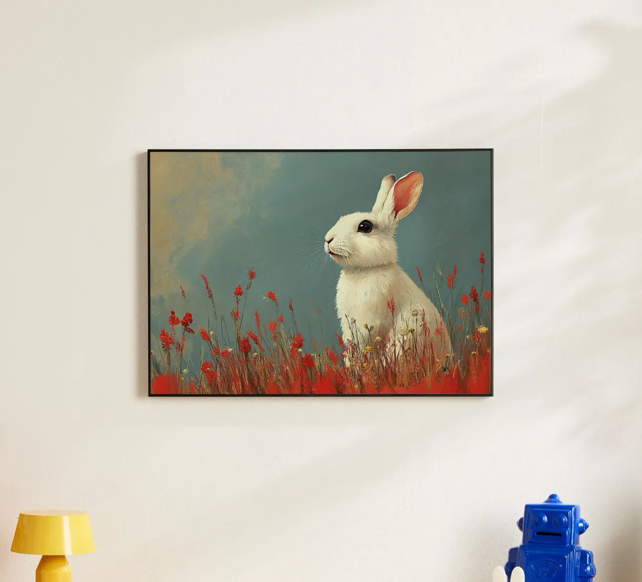 Un coniglio nel suo paradiso alluminio dibond da Nikis Art Studio