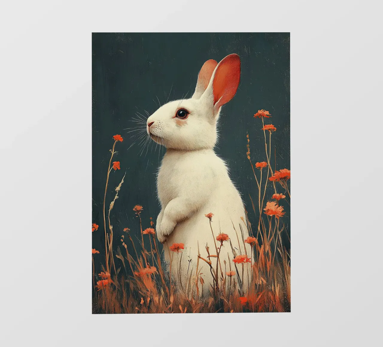 Rabbit fotobehang van Nikis Art Studio