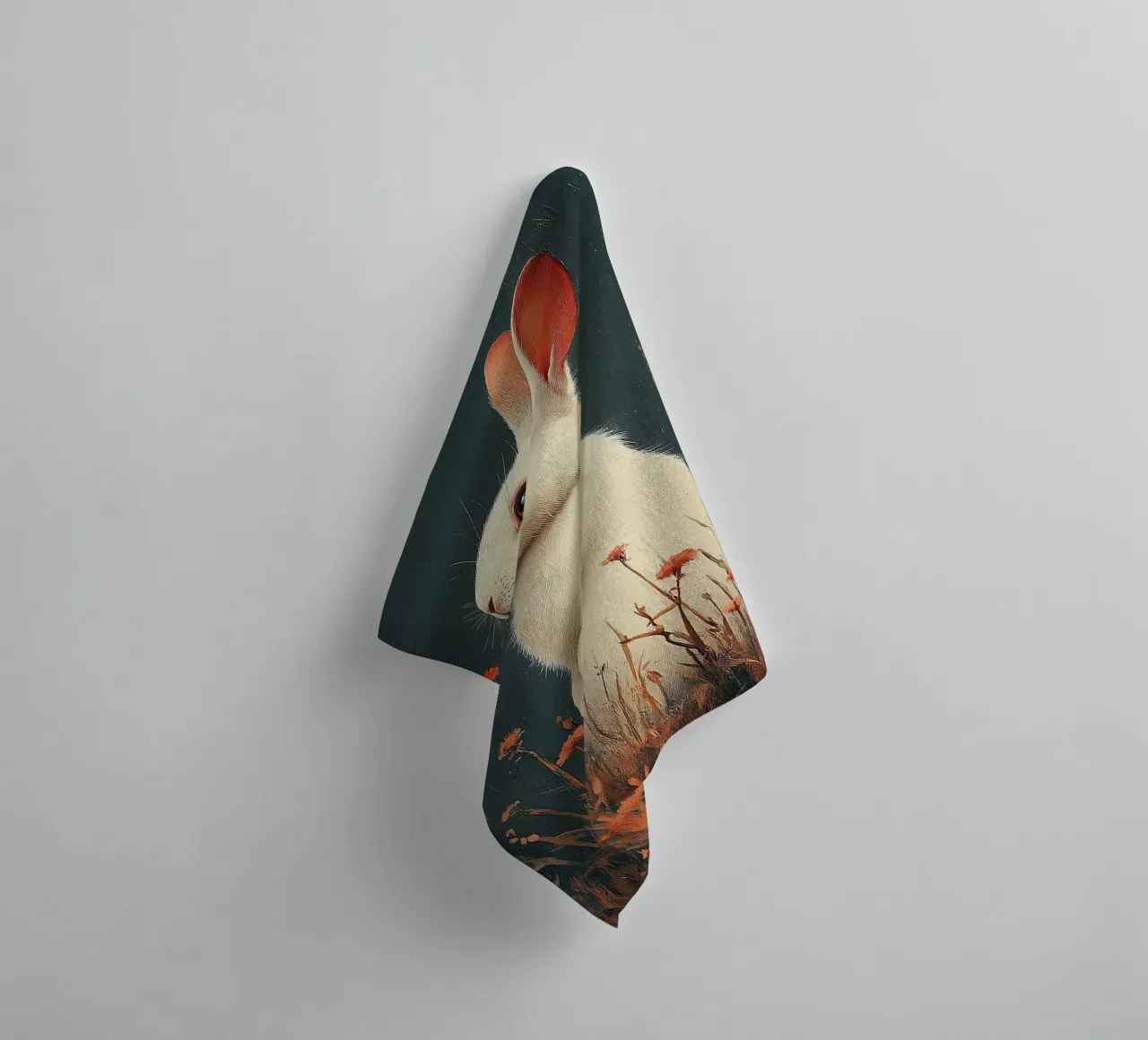 Rabbit towel by Nikis Art Studio
