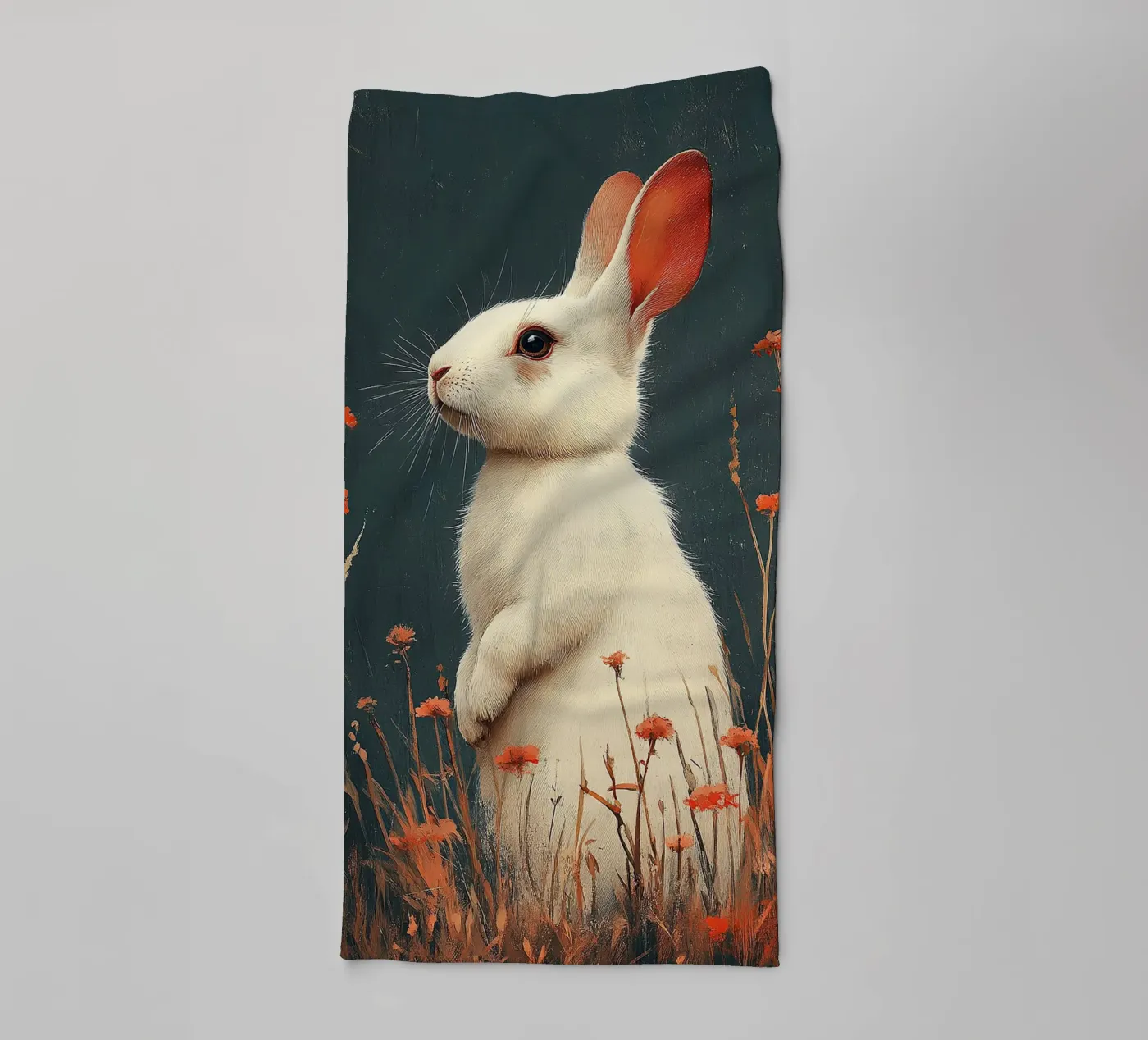 Rabbit towel by Nikis Art Studio