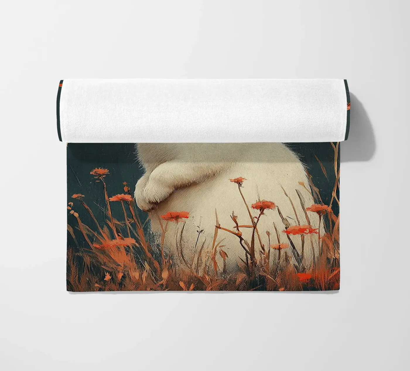 Rabbit beach towel by Nikis Art Studio