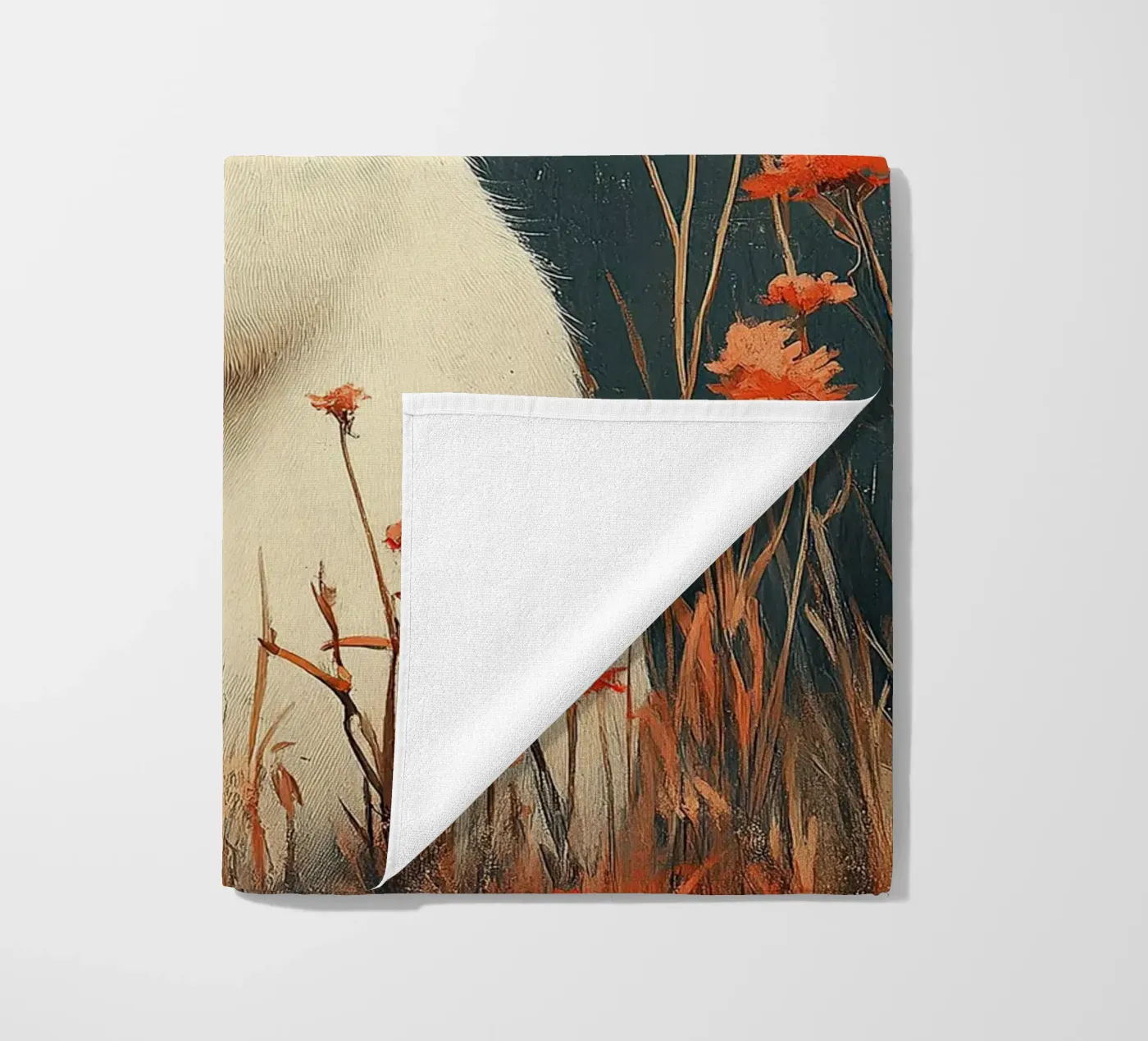 Rabbit beach towel by Nikis Art Studio