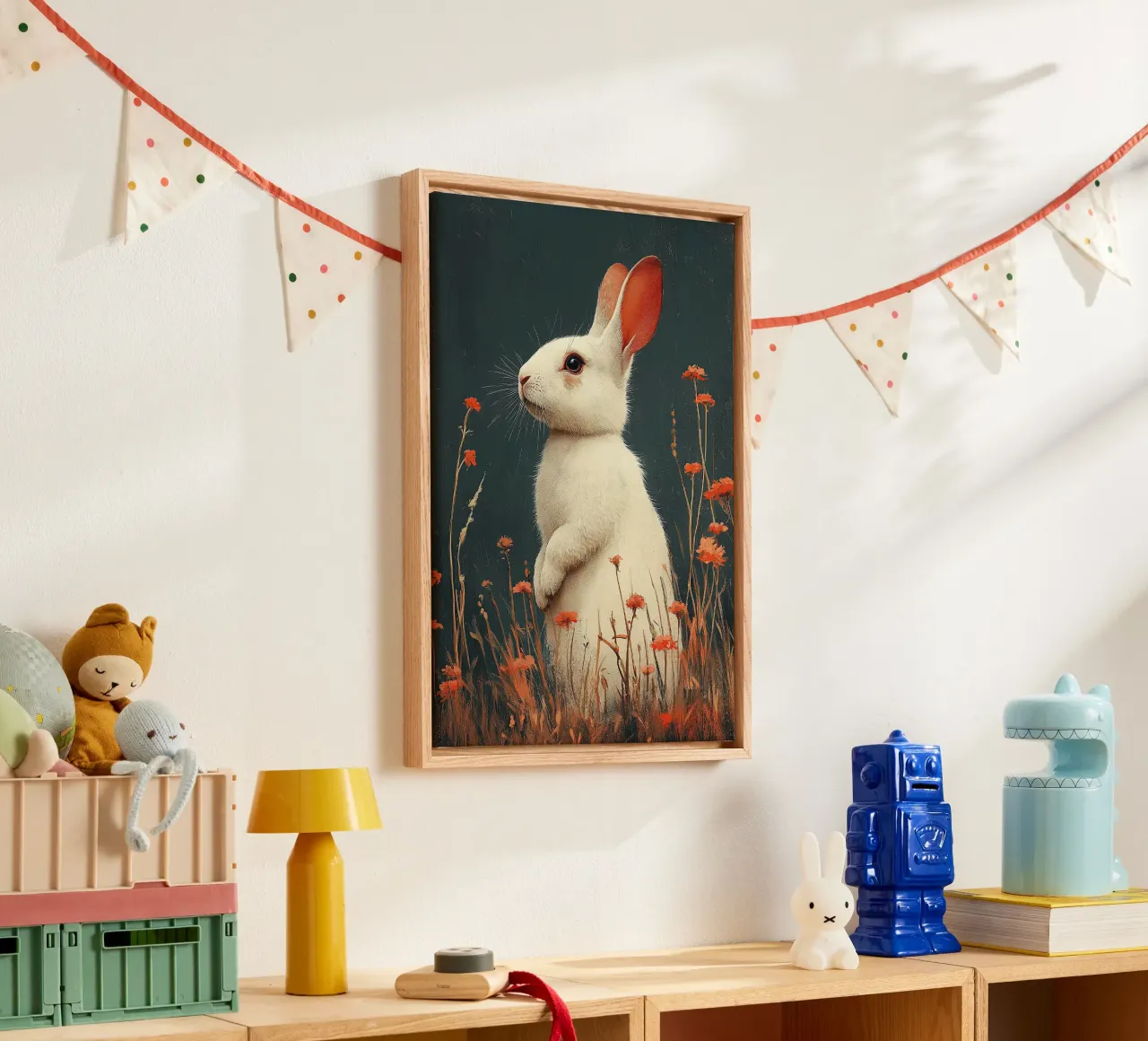 Rabbit canvas by Nikis Art Studio