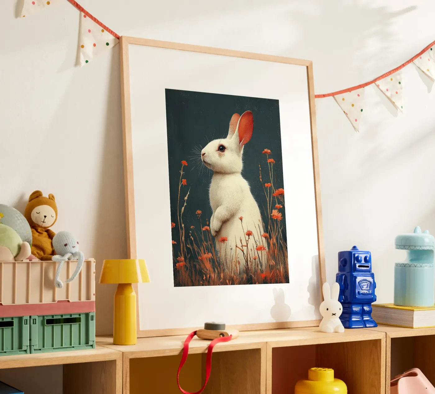 Rabbit poster van Nikis Art Studio