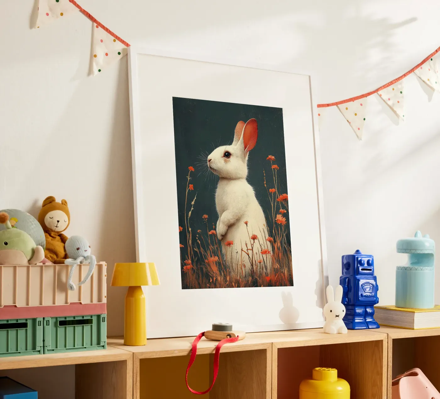 Rabbit poster van Nikis Art Studio