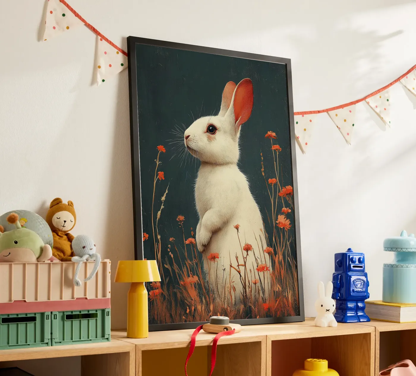 Rabbit poster van Nikis Art Studio