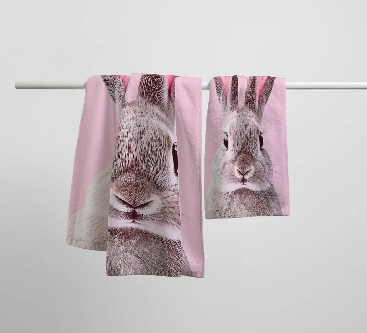 Rabbit towel by Nikis Art Studio