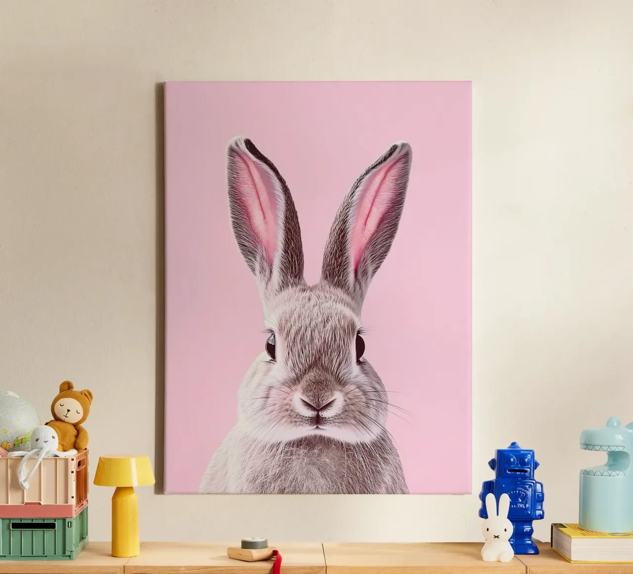 Rabbit canvas by Nikis Art Studio