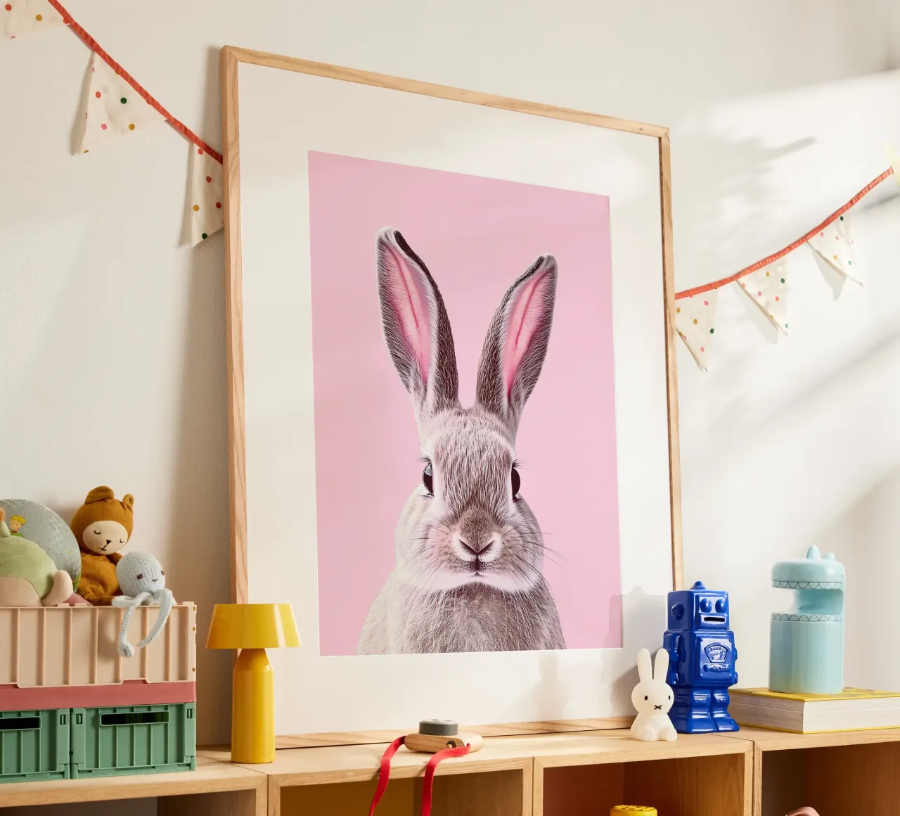 Rabbit poster by Nikis Art Studio