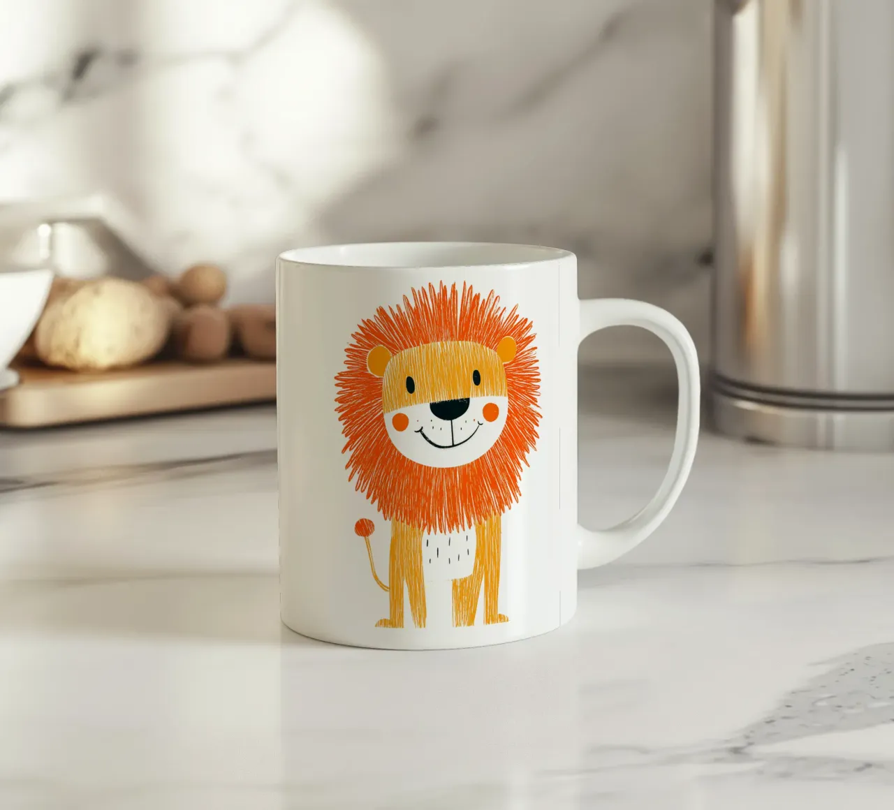 Sonniges Löwenbaby für Kinder Keramik Tasse von Autofocus