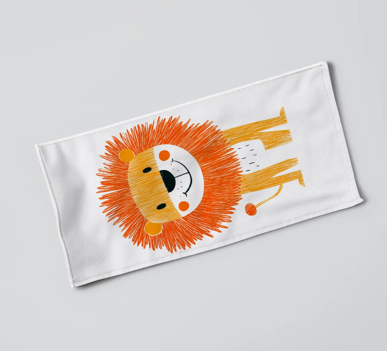 Sonniges Löwenbaby für Kinder Handtuch von Autofocus