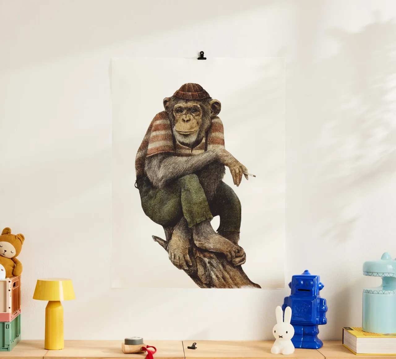 Smoke and Chill poster con telaio in alluminio da mikekoubou