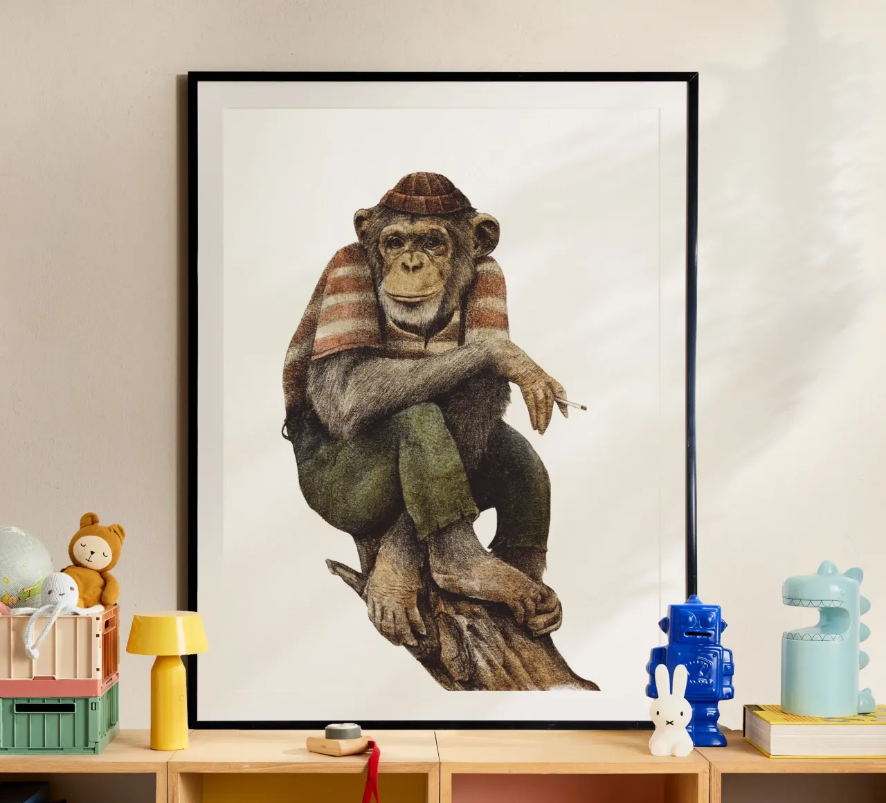 Smoke and Chill poster con telaio in alluminio da mikekoubou