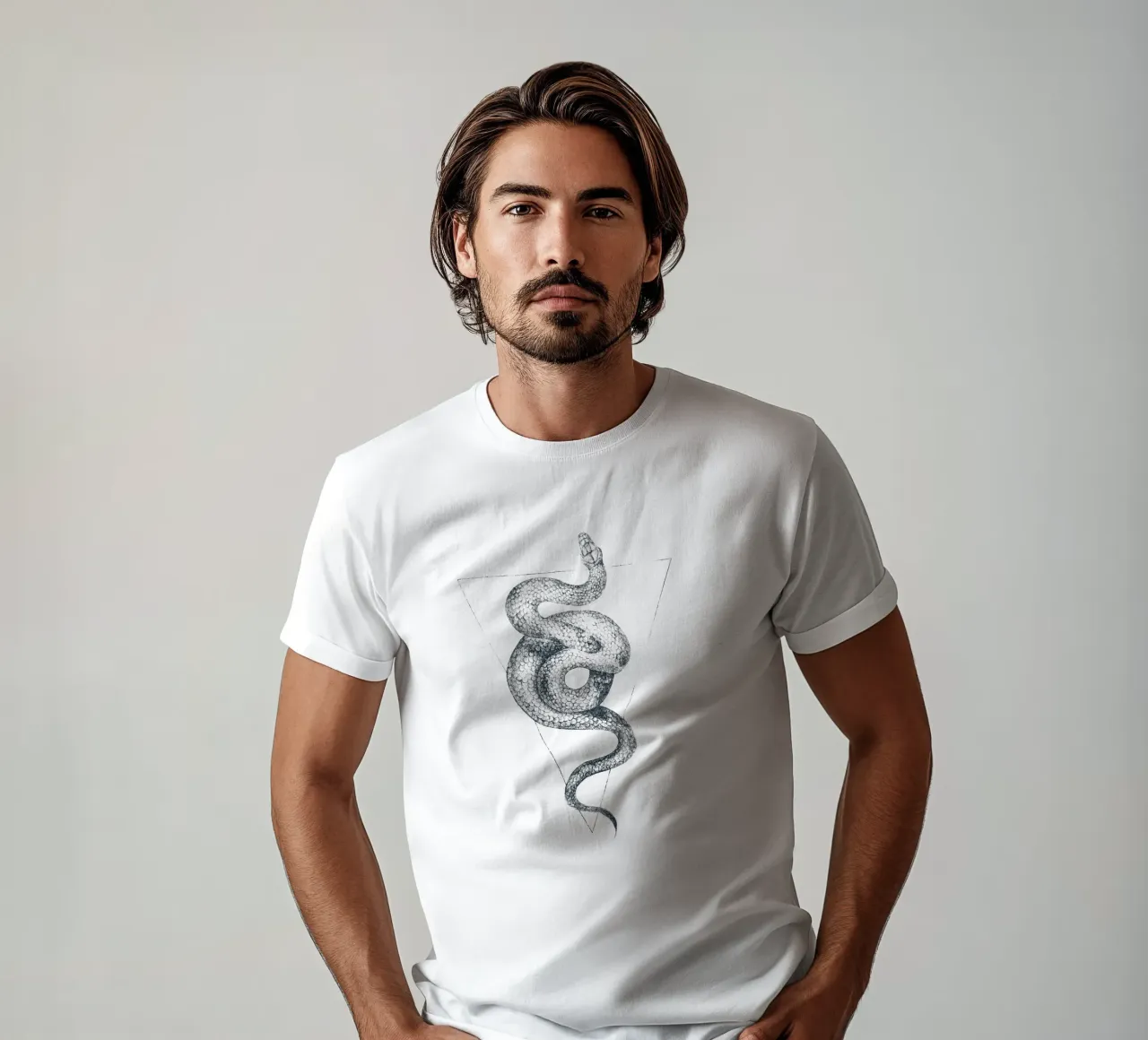 Snake Triangle t-shirt by mikekoubou