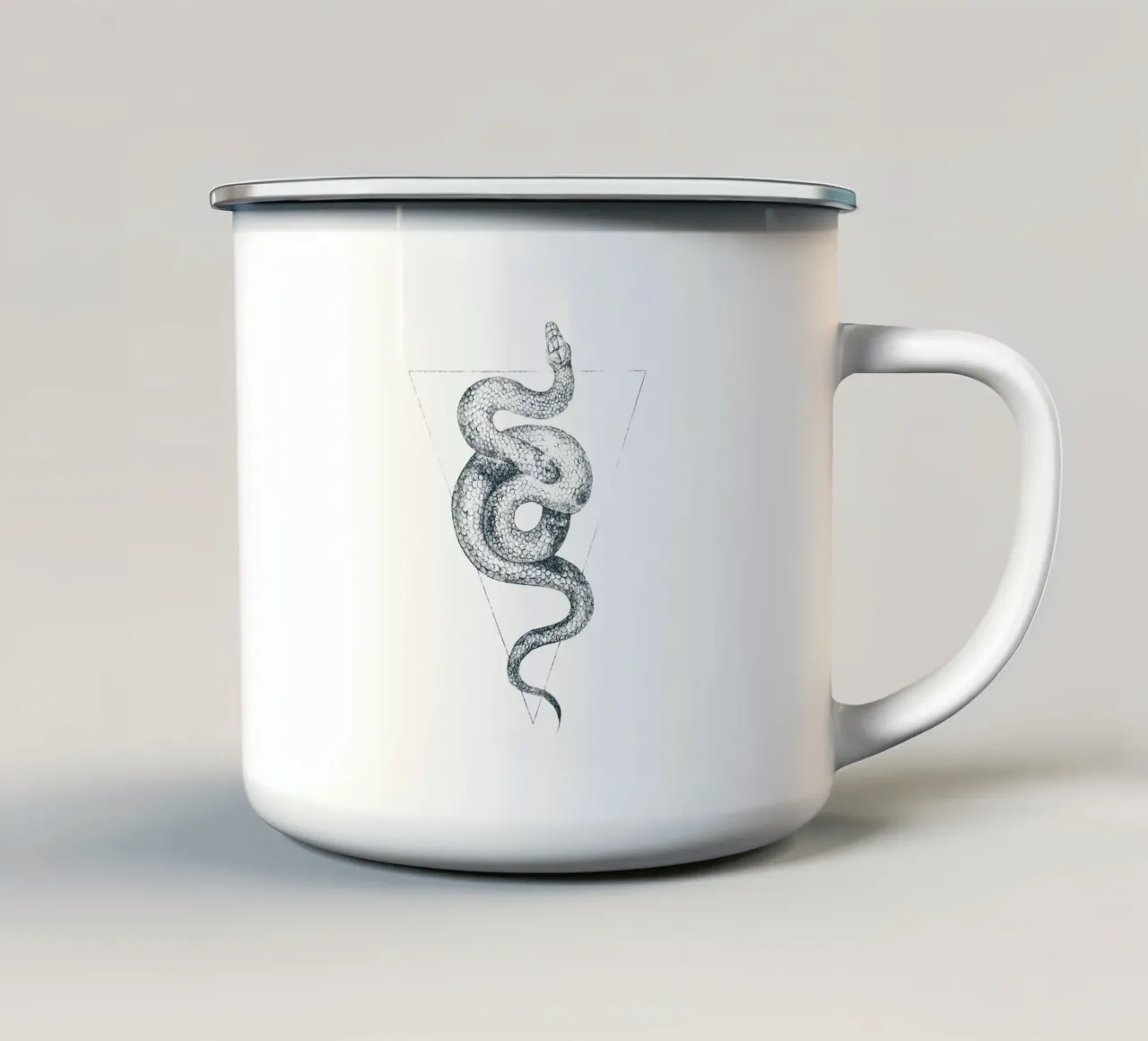 Triangolo del serpente tazza in smalto da mikekoubou