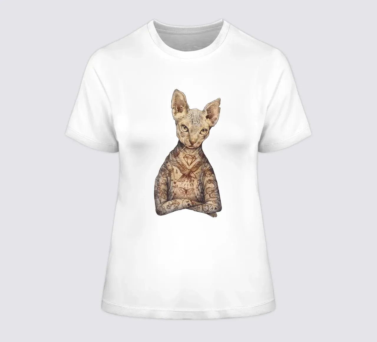 The Sphynx women's fitted t-shirt by mikekoubou