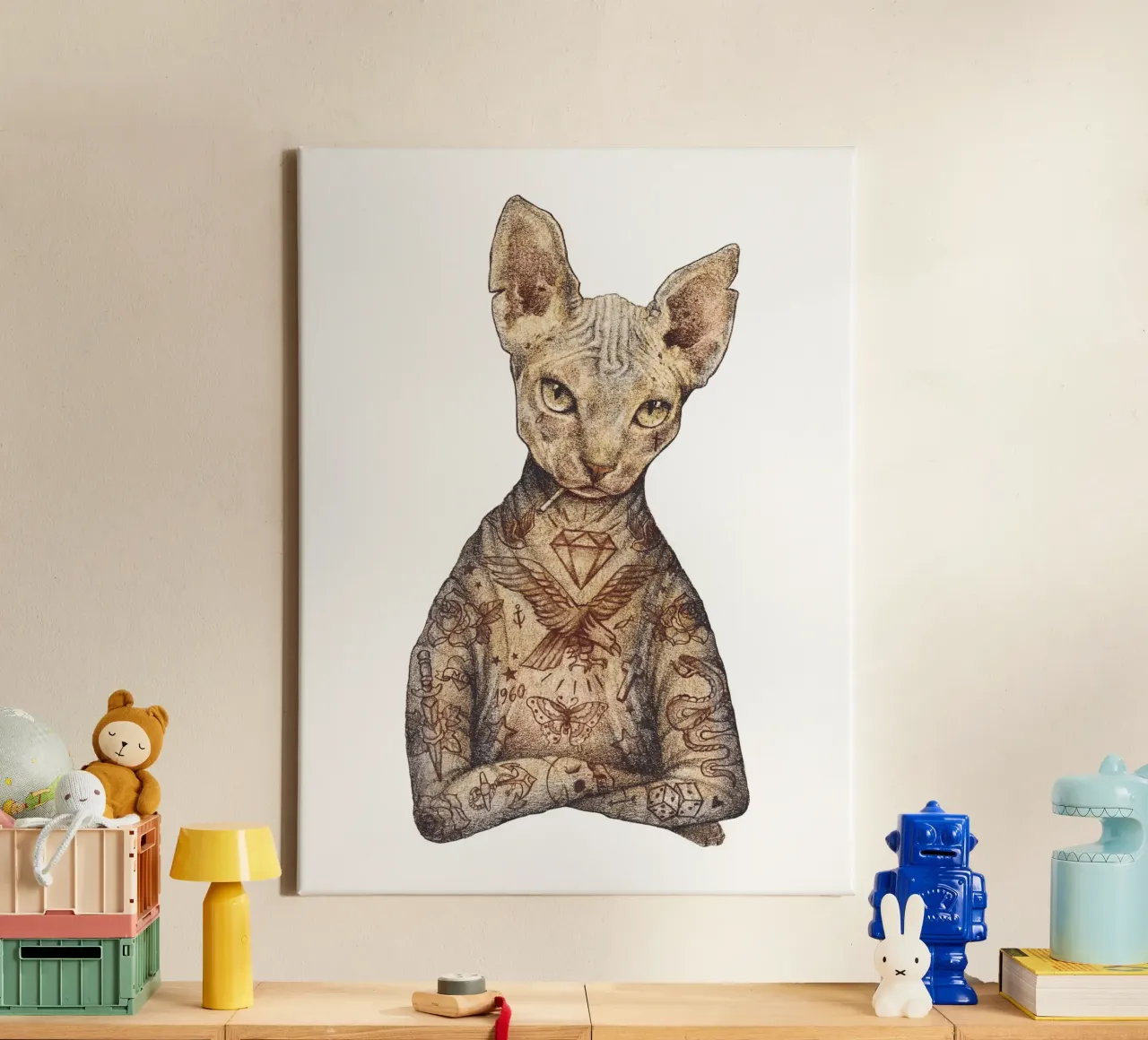 The Sphynx canvas with Floater frame by mikekoubou
