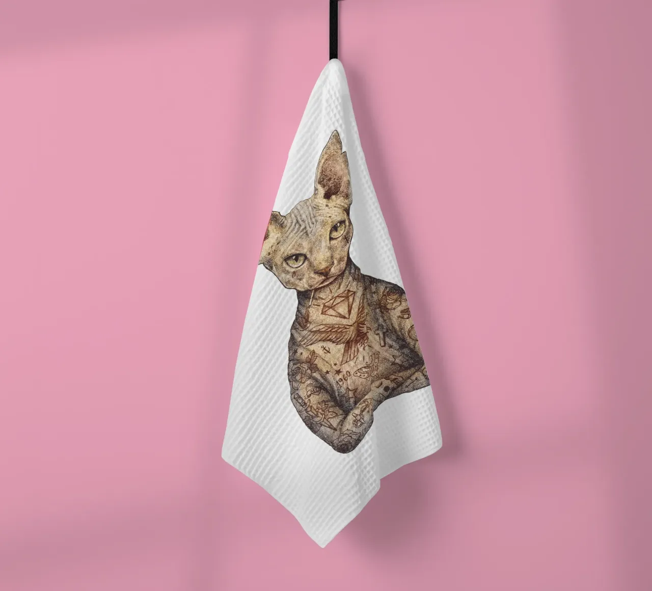 The Sphynx tea towel by mikekoubou