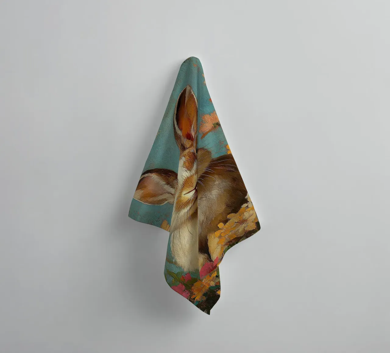 Kaninchen Handtuch von Nikis Art Studio