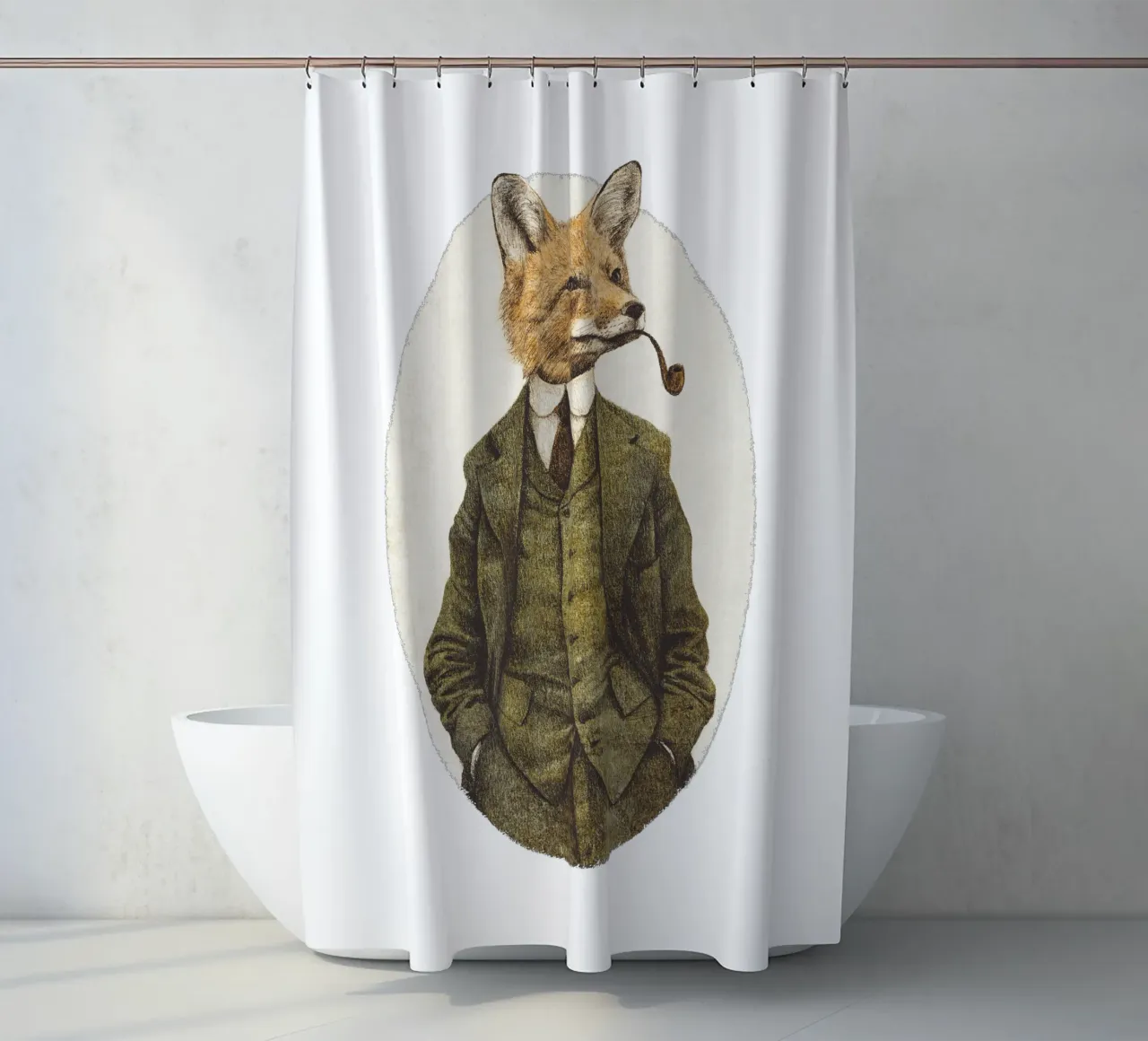 Der Fuchs Duschvorhang von mikekoubou