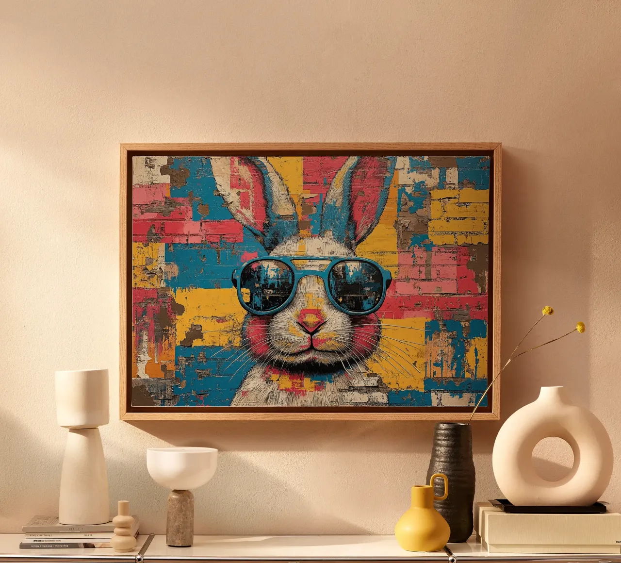 Rabbit - Pop Art canvas by Nikis Art Studio