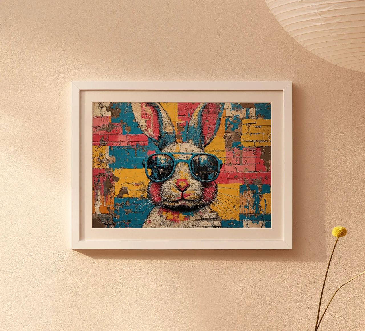 Kaninchen - Pop Art Poster von Nikis Art Studio