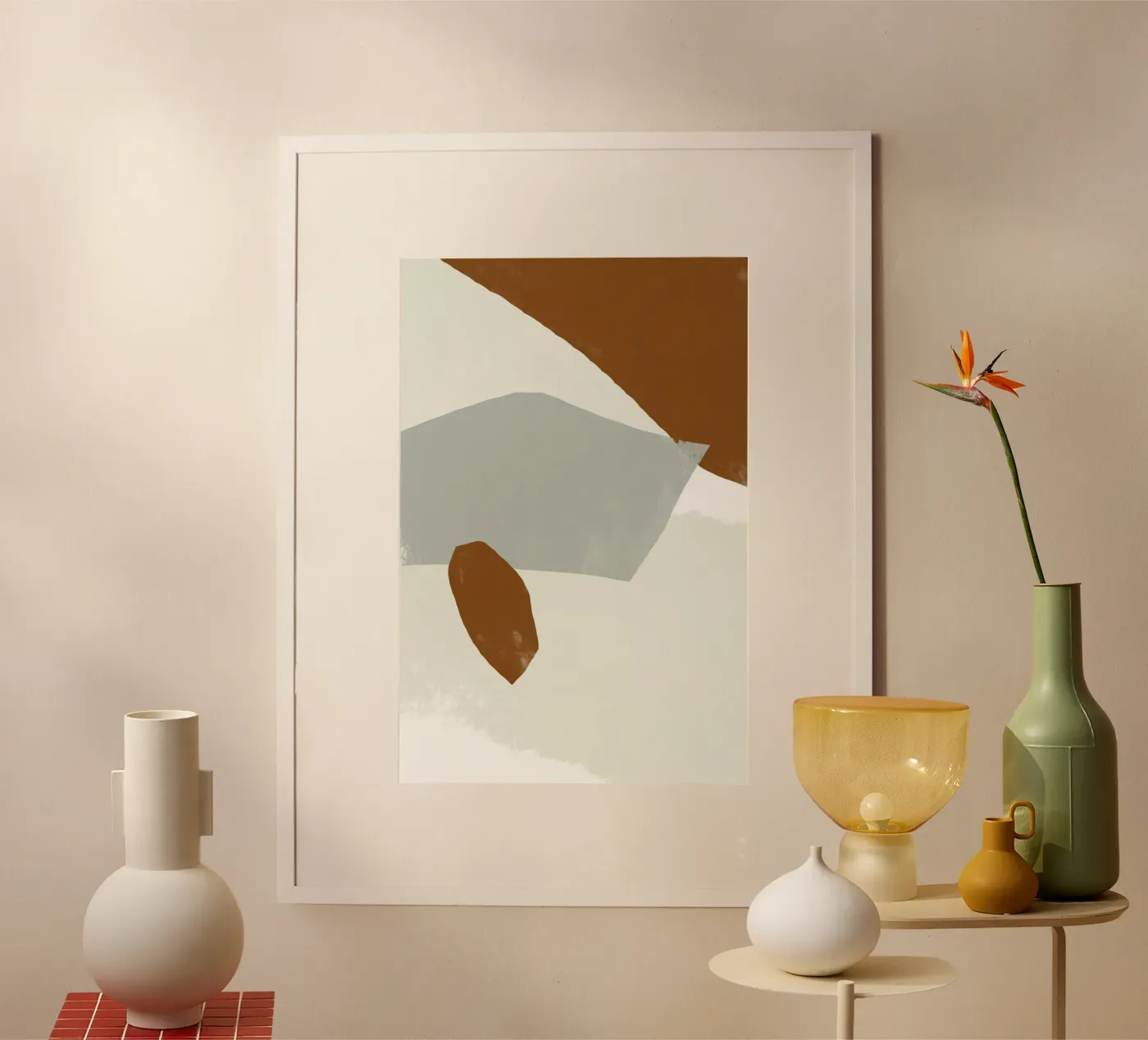 Muted Abstract poster by nileshkikuuchise