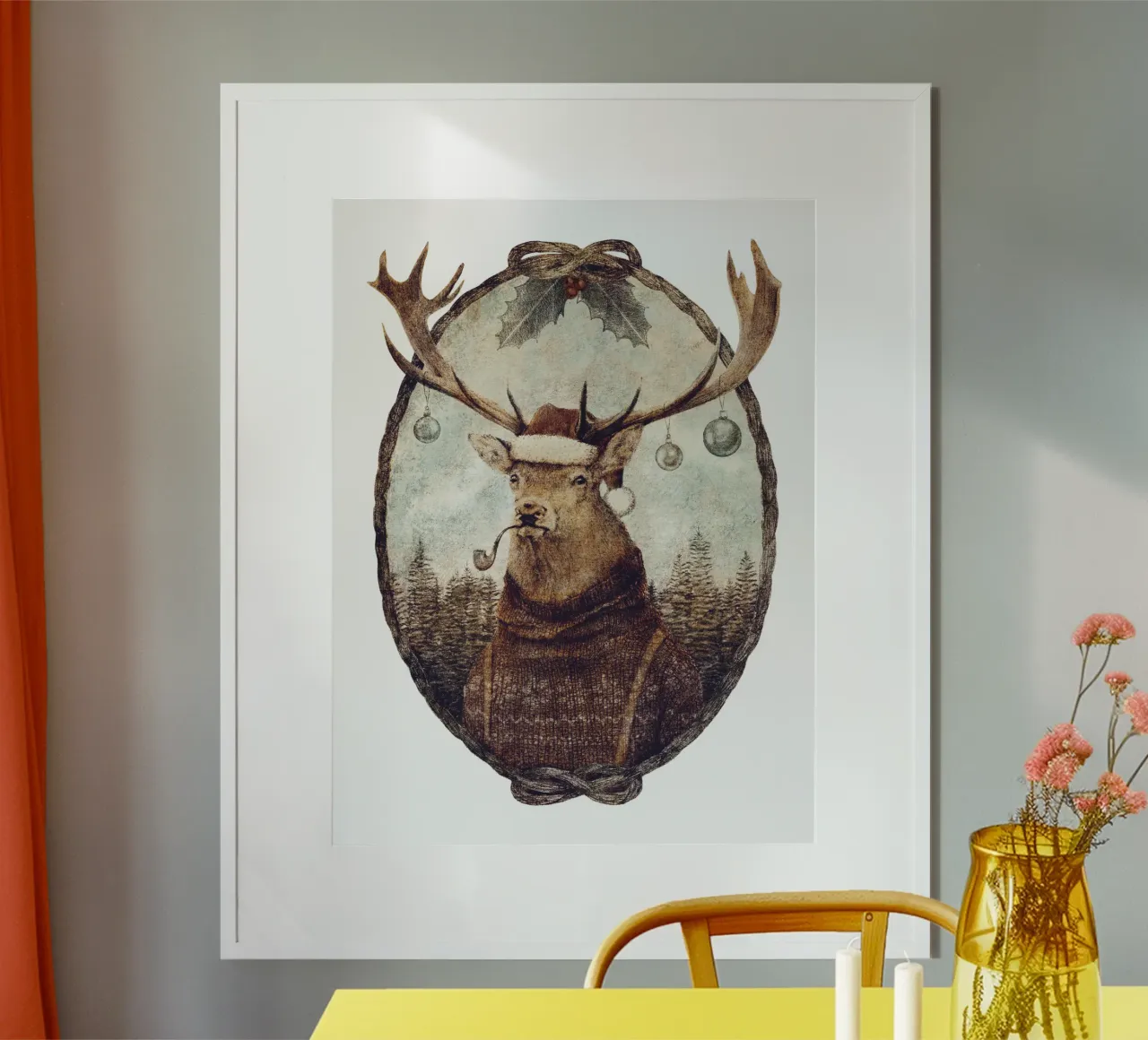 Pensare selvaggio - Natale poster con telaio in plastica da mikekoubou
